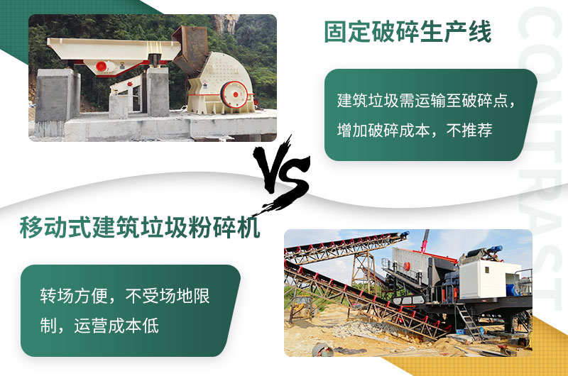 相對于建筑垃圾來講，移動式更勝一籌