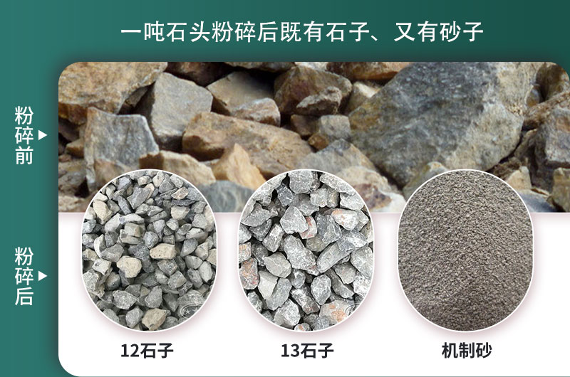 一噸石頭能出多少噸石子，石子破碎設(shè)備有哪些